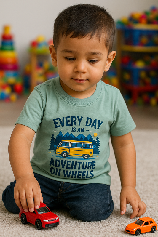 Muted Green EV Adventure Basic Tees