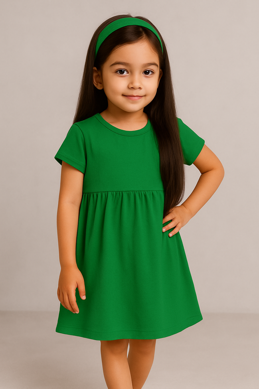 Green Basic Frocks