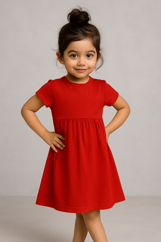 Red Basic Frocks